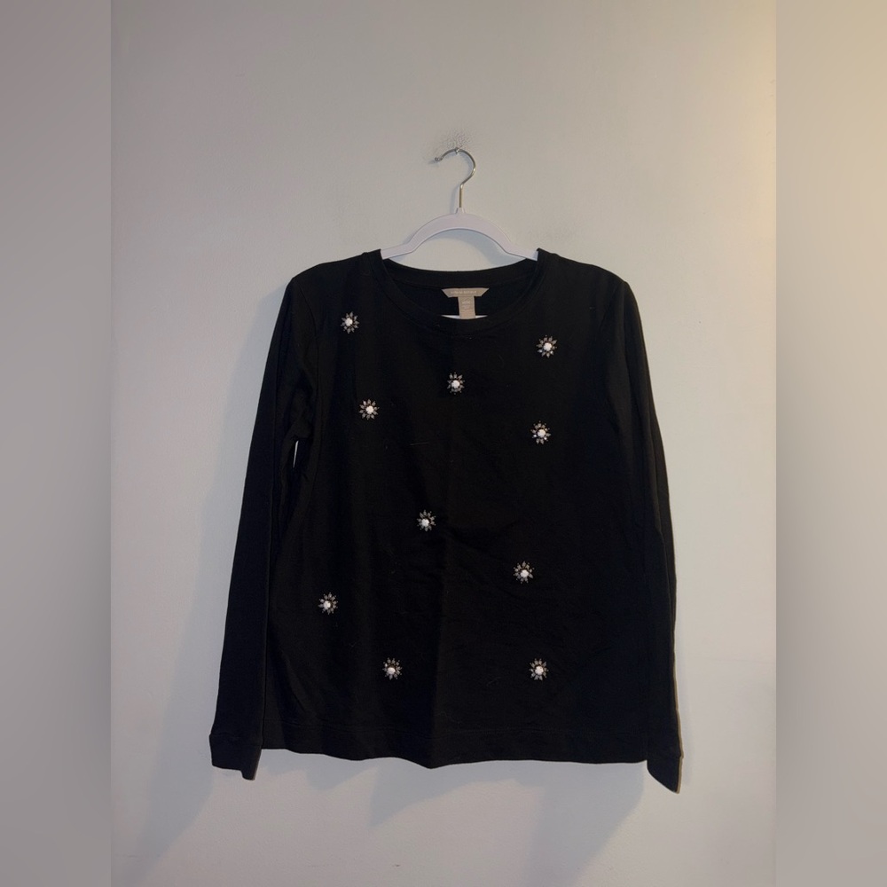 Banana Republic — Black Gem Sweater
